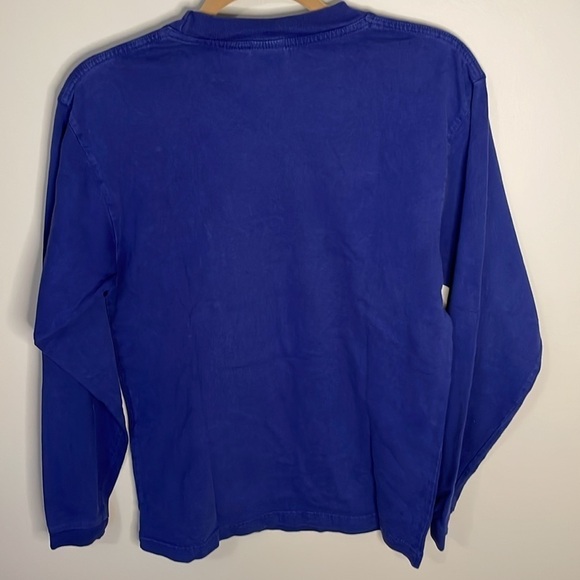 Vintage DISNEY STORE Blue Long Sleeve Embroidered Pooh & Piglet w Snowflakes SM - Picture 4 of 7